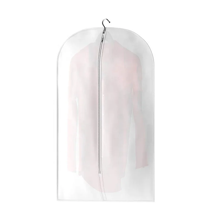 Clear Biodegradable Moth Proof Garment Bags, Hanging Cloth Covers,Breathable Waterproof Dress Garment Bag Dust Covers For Closet