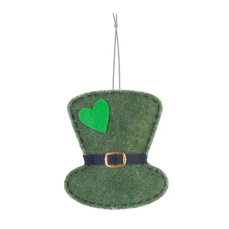 
4.8 Inch Home Party Decoration Green Lucky Hat Shape Ornaments Craft Wall Decor 