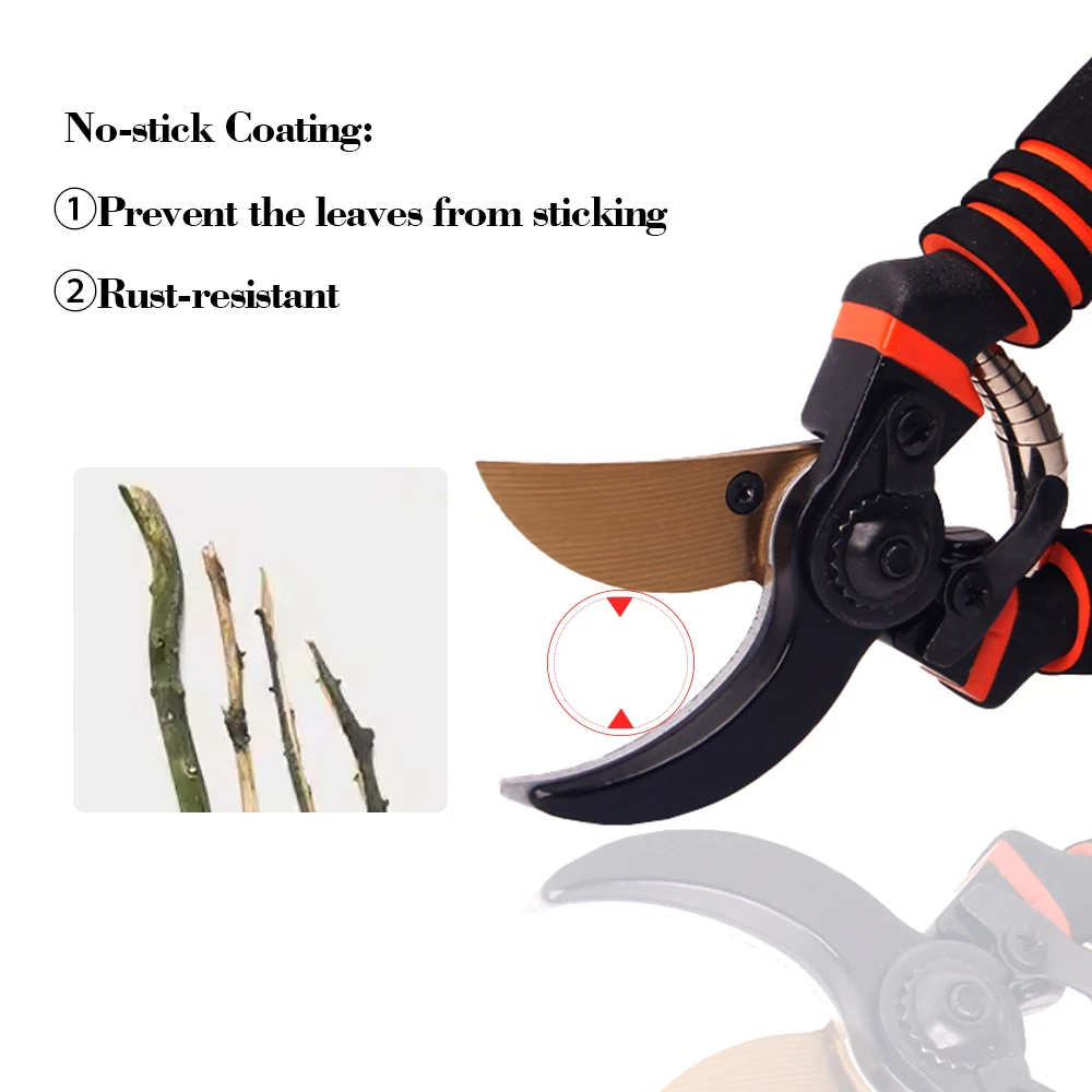 High Quality Tree Cutter Branch Scissors Adjustable Handle Bypass Garden Floral Secateurs