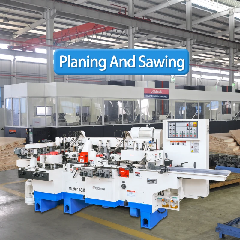 ML9616SM QCM Wood Working Multiple Rip Saw And Four Sided Planer Combined Machine