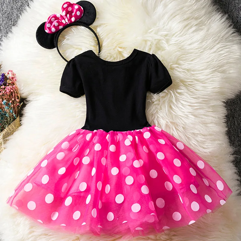 Amazon hot sale girls dress children holiday dress skirt 1-5T girl Mickey princess dress 2-piece set