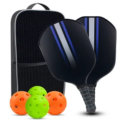 Низкий минимальный объем производства, профессиональный комплект ракеток из углеродного волокна с УФ-принтом, карманом для ручной переноски, нескользящая рукоятка, набор ракеток для пиклбола