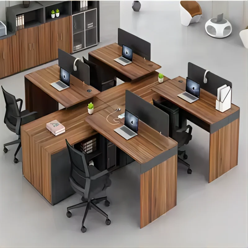 Liyu furniture Custom quality Assurance Staff desk 2/4/6 Computer workstation Desk Office Cubicle Staff desk