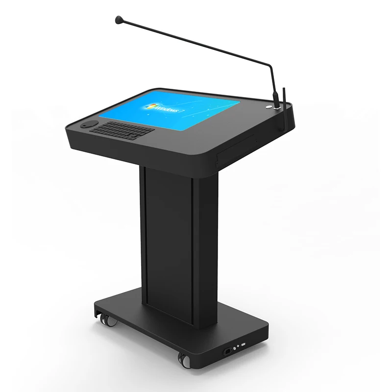 Smart system audio visual IOT controlling & mobile phone wireless charging classroom Podium