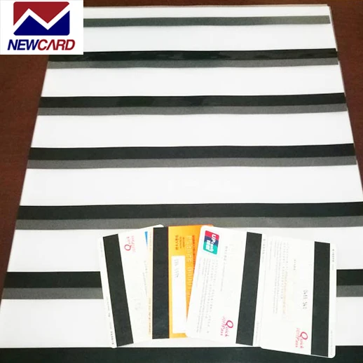pvc  LO-CO magnetic stripe film 60 microns or 80 microns for bank card