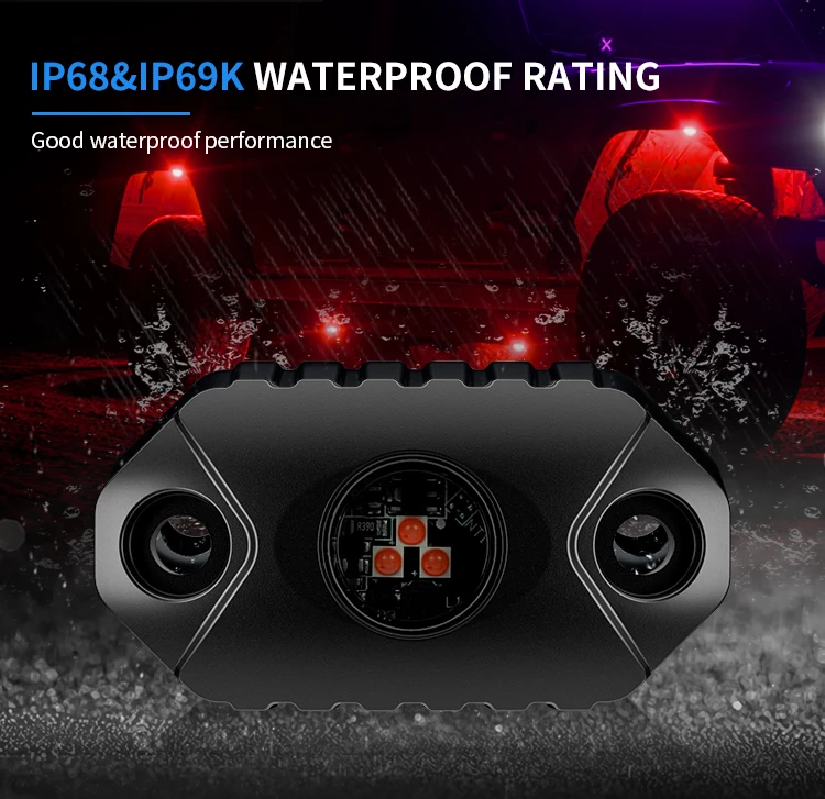 AURORA Patent New IP68 Waterproof led rock lights Marine Single Blue/Green/ Red/ White Color Mini Rock Light