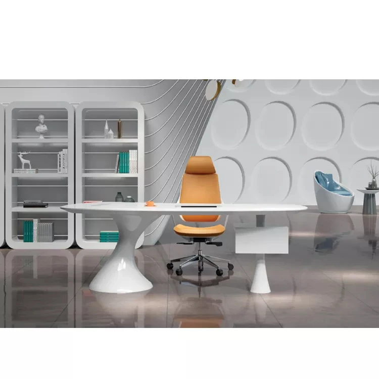 Высококачественный Офисный Набор l-образной формы стол белый офисный