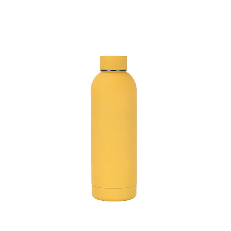 Eco Friendly Yellow Stainless Steel Drinking Sport Water Bottle Bicycle Wholesale