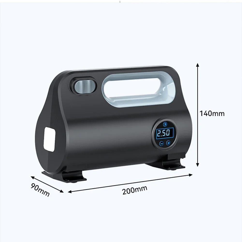 Portable Digital Tire Pump 12V 22mm Cylinder Car Air Compressor LED Display Digital Car Air Compressor
