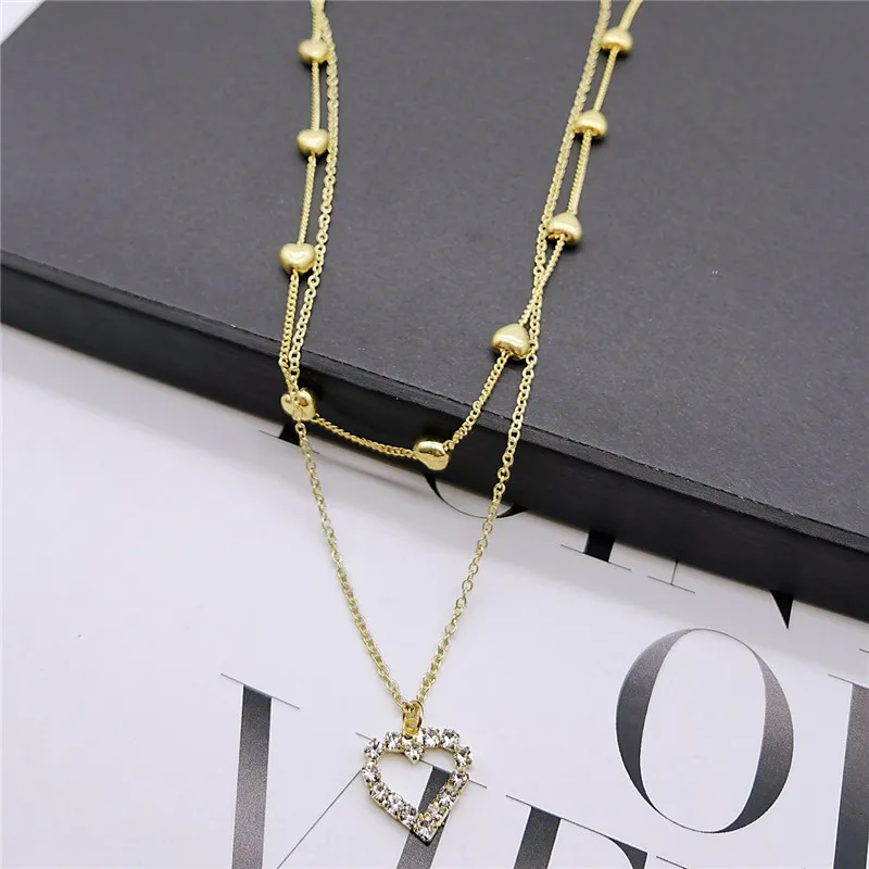 Wholesale 2021 The New Jewelry 18K pvd Gold Plated Bead Chain Necklace Necklace Card