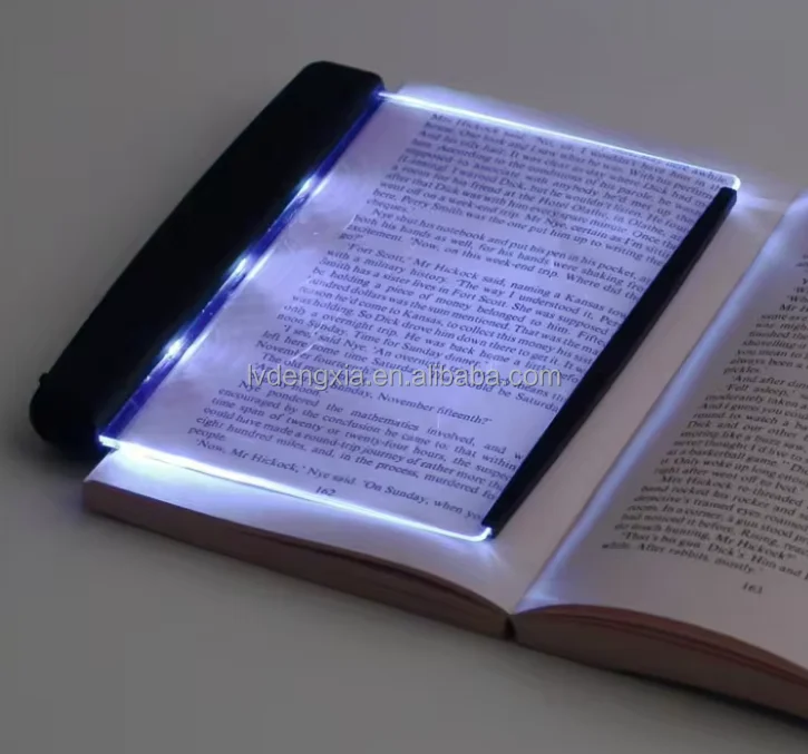 Creative Portable LED Book Light Flat Indoor Reading Night Light for Students Eye-Friendly Travel Panel for Dormitory & Bedroom
