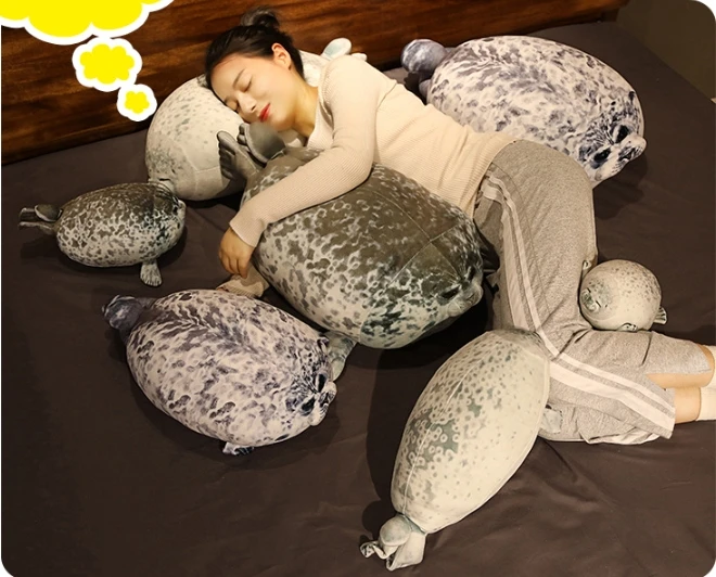 Japan Simulated Seal  plush doll Marine Aquarium seal plush toy sofa seal plush Throw pillow Children gift