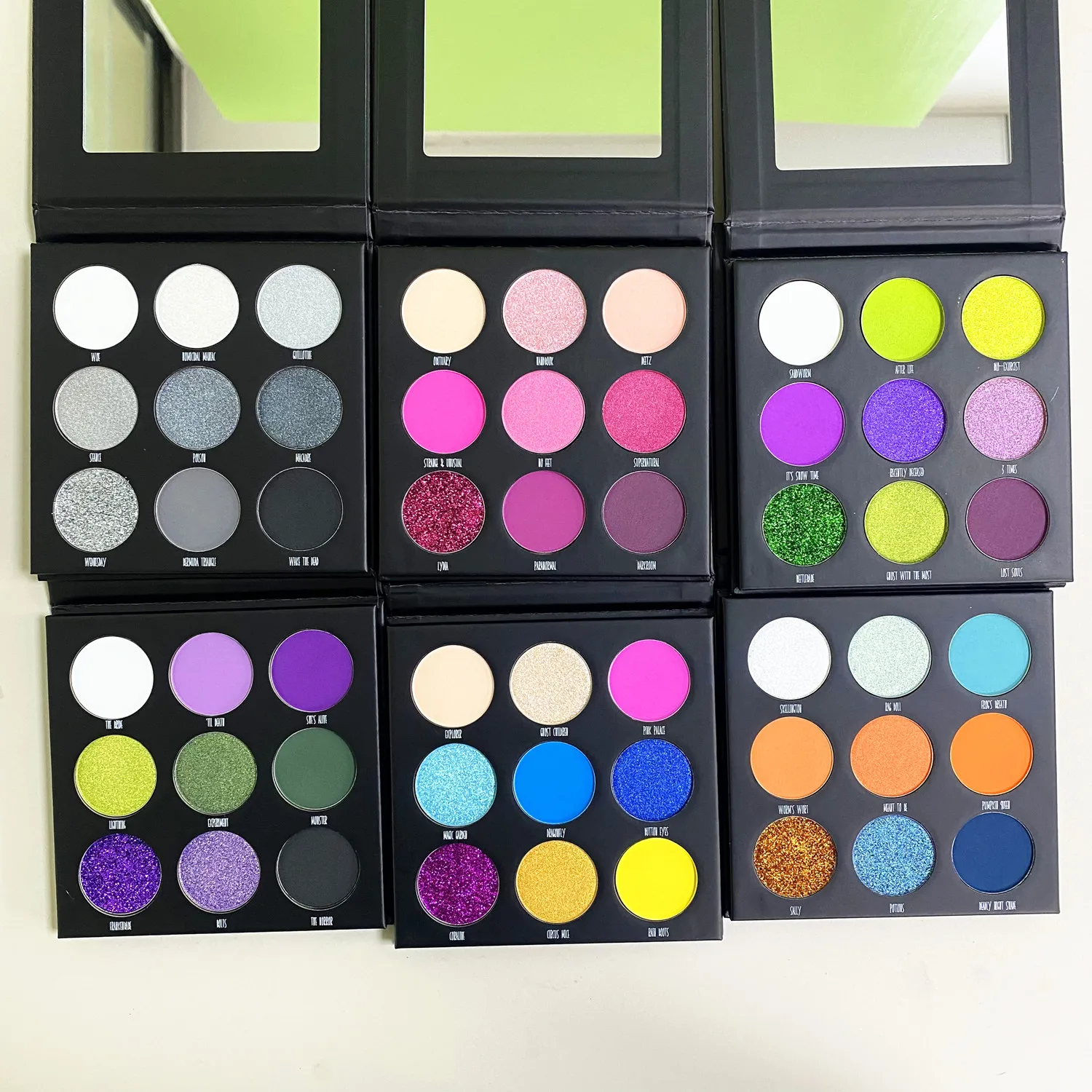 Custom Your Own Brand DIY 9 Colors Matte Vegan Eye Shadow Private Label Round Shimmer Makeup Eyeshadow Palette