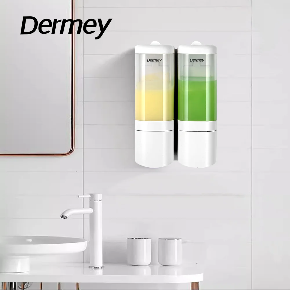 Dermey настенный Пластиковый Дозатор для ручного насоса 480 мл * 1 камера душа шампунь мыло