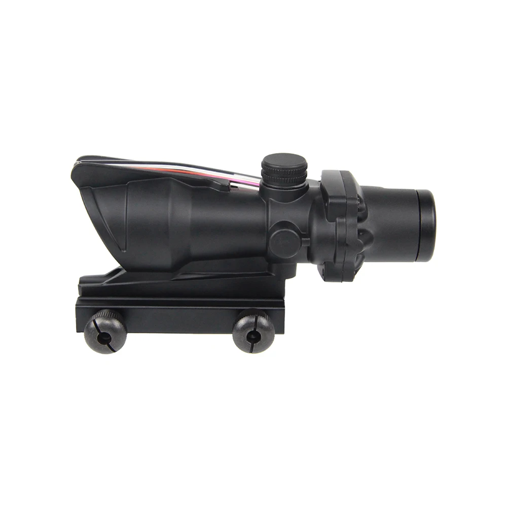 LUGER Hunting Scope Chevron Cross ACOG 4X32 Fiber Optical Scope Red Illuminated Tactical Optical Sight