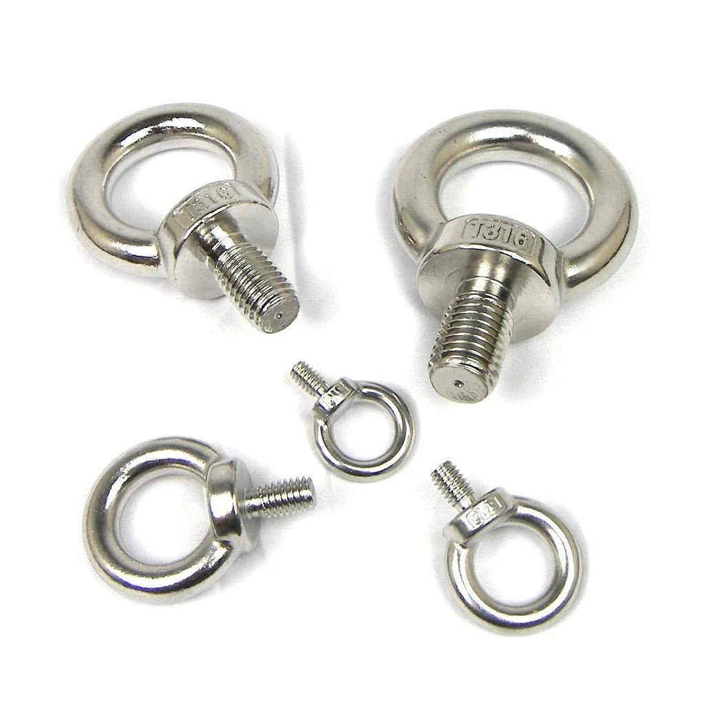 Din 580 M5 M20 M10 Male Titanium Shoulder Eye Bolts And Nut Ss316 M6 M8 M10 M30 45 40mm 1213 Unc With Nut