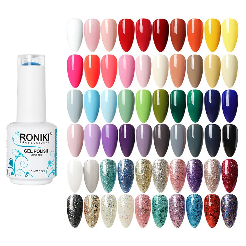 RONIKI 3000 Colors 15ml Private Label Enamel Nail Polish High Quality Nail Art Soak Off Uv Led Nail Gel Polish