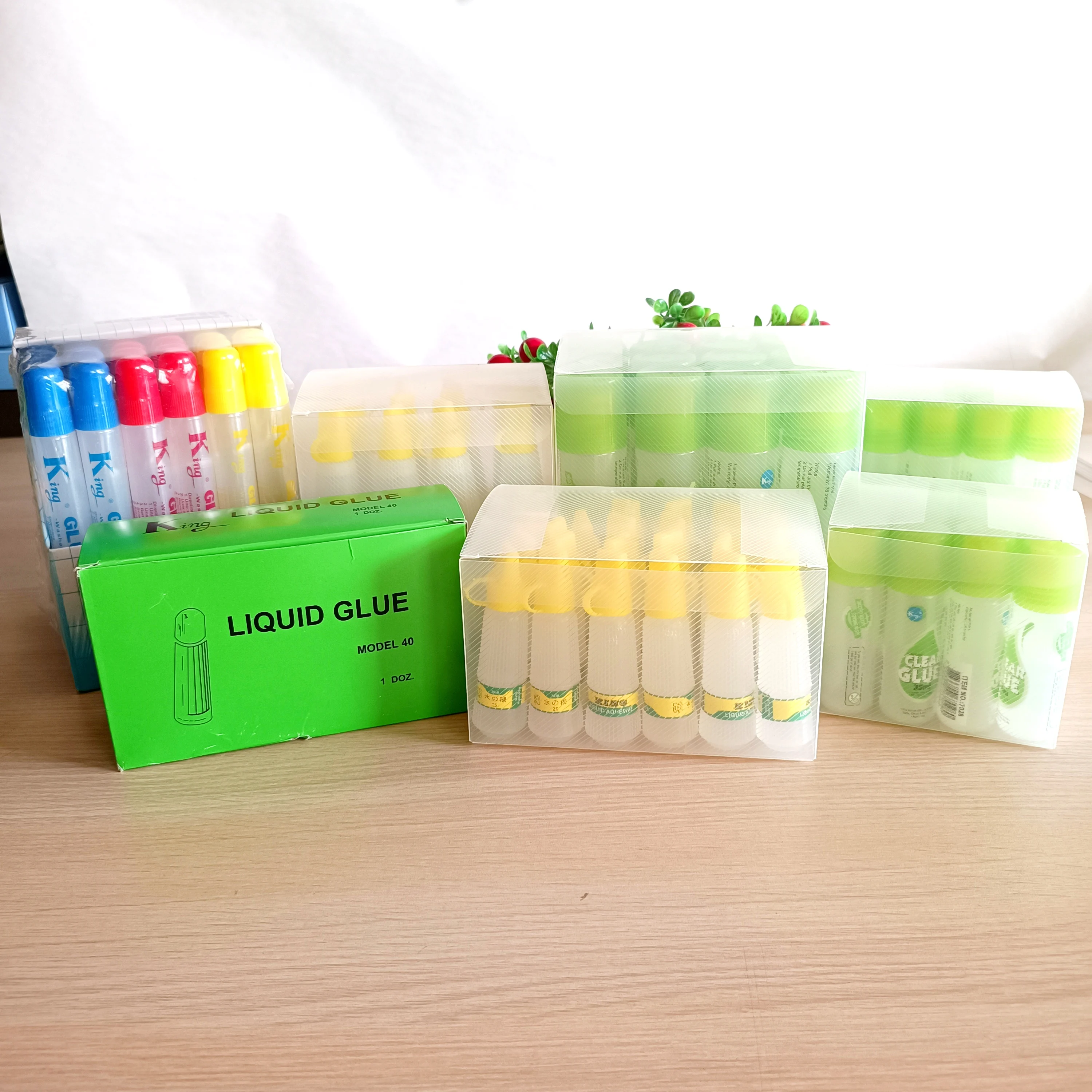 Custom middle size 50ml glue Student Stationery hand craft office invoice envelope card paste Liquid Glue stick adhesive