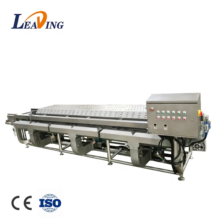 Fruit vegetable air blow washing drying waxing sorting processing line machine