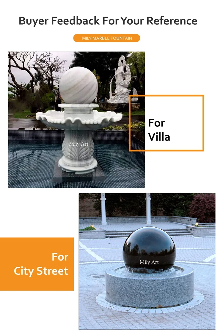 Ball Sculpture Marble Water Fountain