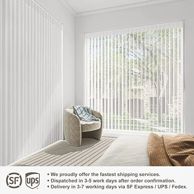 Favourite Water Proof Customized Pvc Slat Vertical Blinds Bottom Weight China