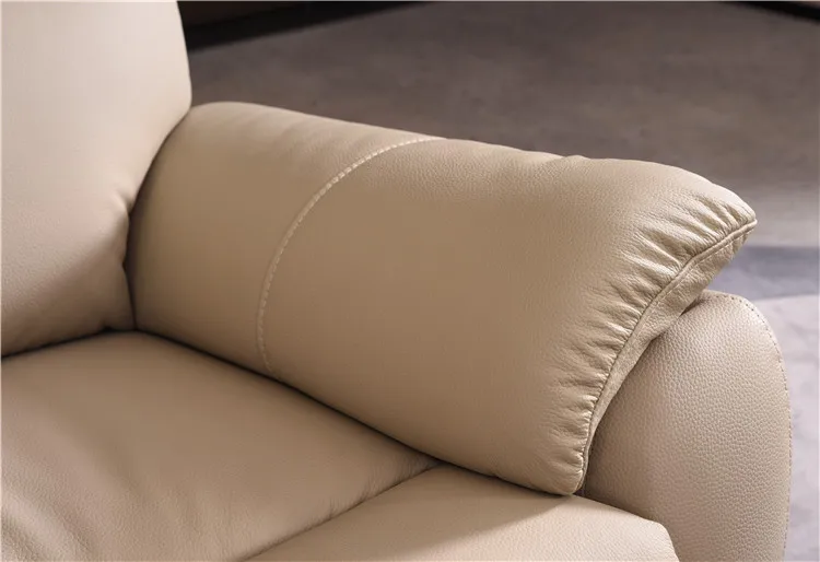 Farrell living room furniture set best selling mid century 3+2+1 seats modern genuine leather sofa set