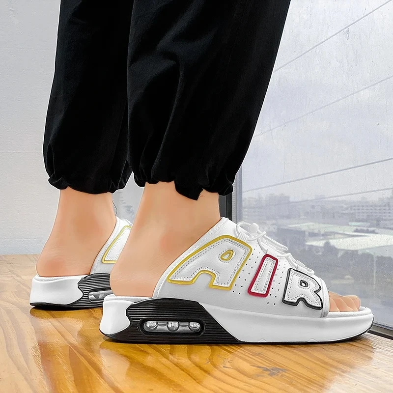 Мужские Нескользящие сандалии из искусственной кожи с Size39-44