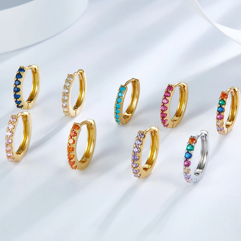 Free Sample Trendy 925 Sterling Silver Round Circle Hoop 18k Gold Handmade vermeil Earrings Findings Simple Ear Cuff Jewelry