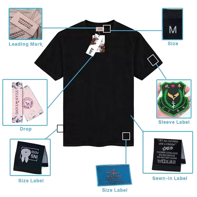 400 Gsm Heavy Oversized Tee Shirt Custom Logo T Shirt Rib Thick Collar Mock Neck High Quality Heavyweight T-shirt