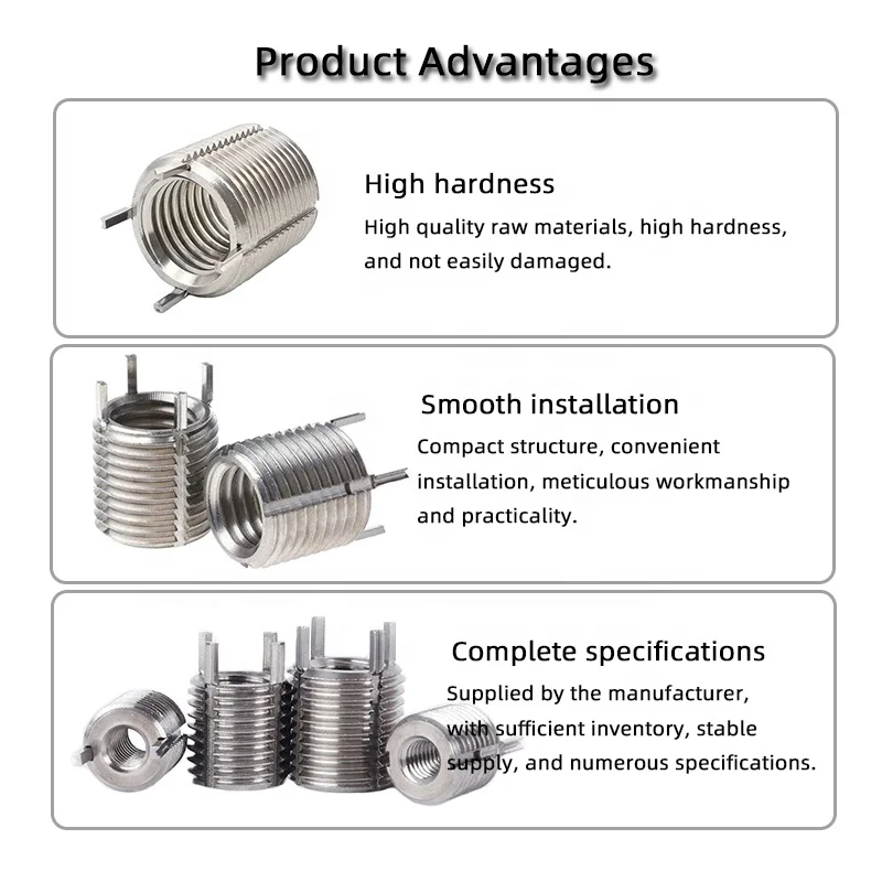 Stainless Steel Inserts Key Locking Thread Inserts Repaired Wire Thread Insert M12 Other Fasteners