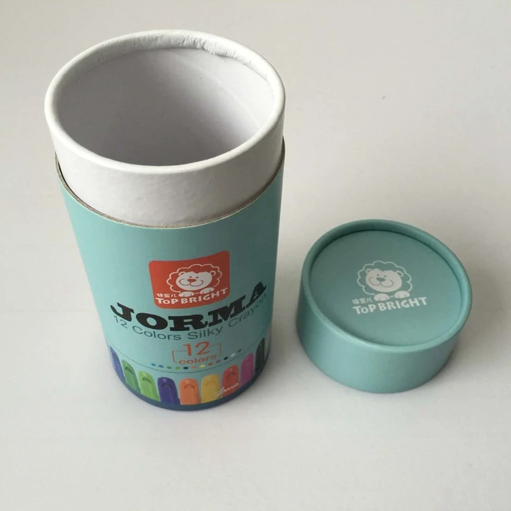 Luxury white paper cardboard tube packaging for incense with crimping edge Custom logo mailing tubes