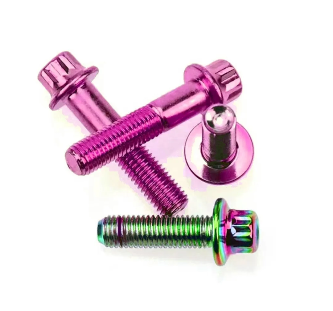 Customized 12 Point Flange Screw Bolt M10 Size Grade 5 Titanium Alloy Industrial Use Available 16mm 20mm Lengths M3 M4 Threads