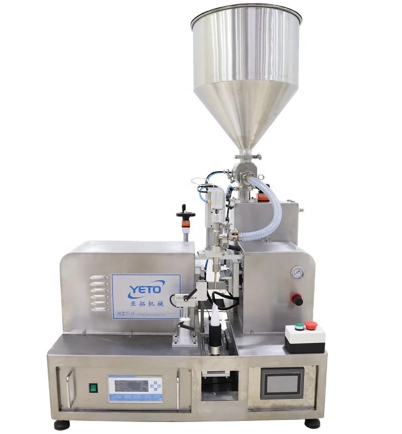 Профессиональная косметическая мазь с одной головкой в маленькой партии, пластиковая трубка, машина для наполнения и запечатывания, цена