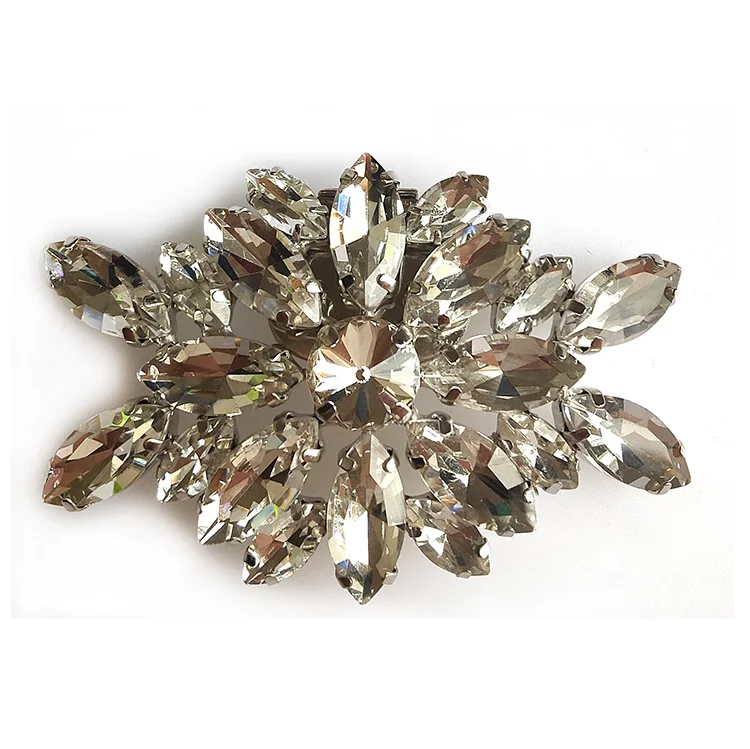 Изготовленный На Заказ bling стекло swarovski металлическая латунь свадебные туфли с пряжкой; Обувь ювелирные зажимы ons