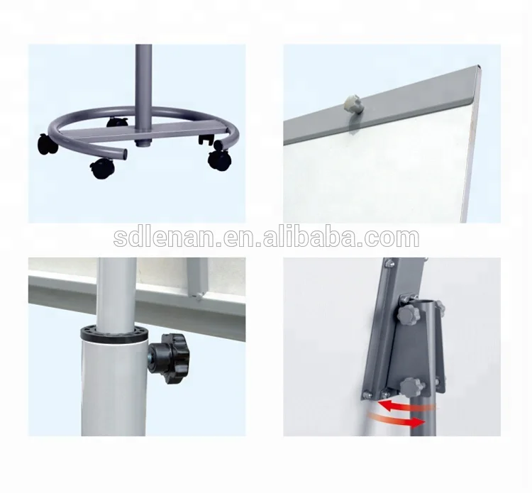 Office & school supplies height adjustable magnetic whiteboard flipchart easel mobile flip chart stand with wheels