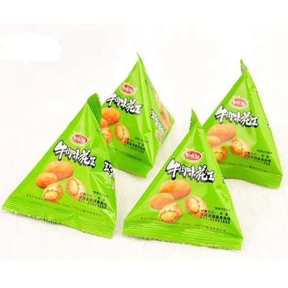 Factory price vertical pyramid triangle sachet bag snack food nut granular sachet  form fill seal packing machine