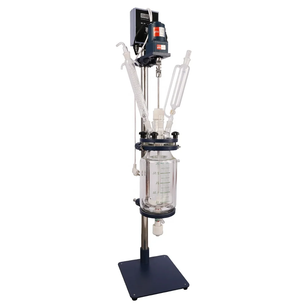 Laboratory Mini Jacketed Lab Glass Reactor For Biodiesel Extraction Production