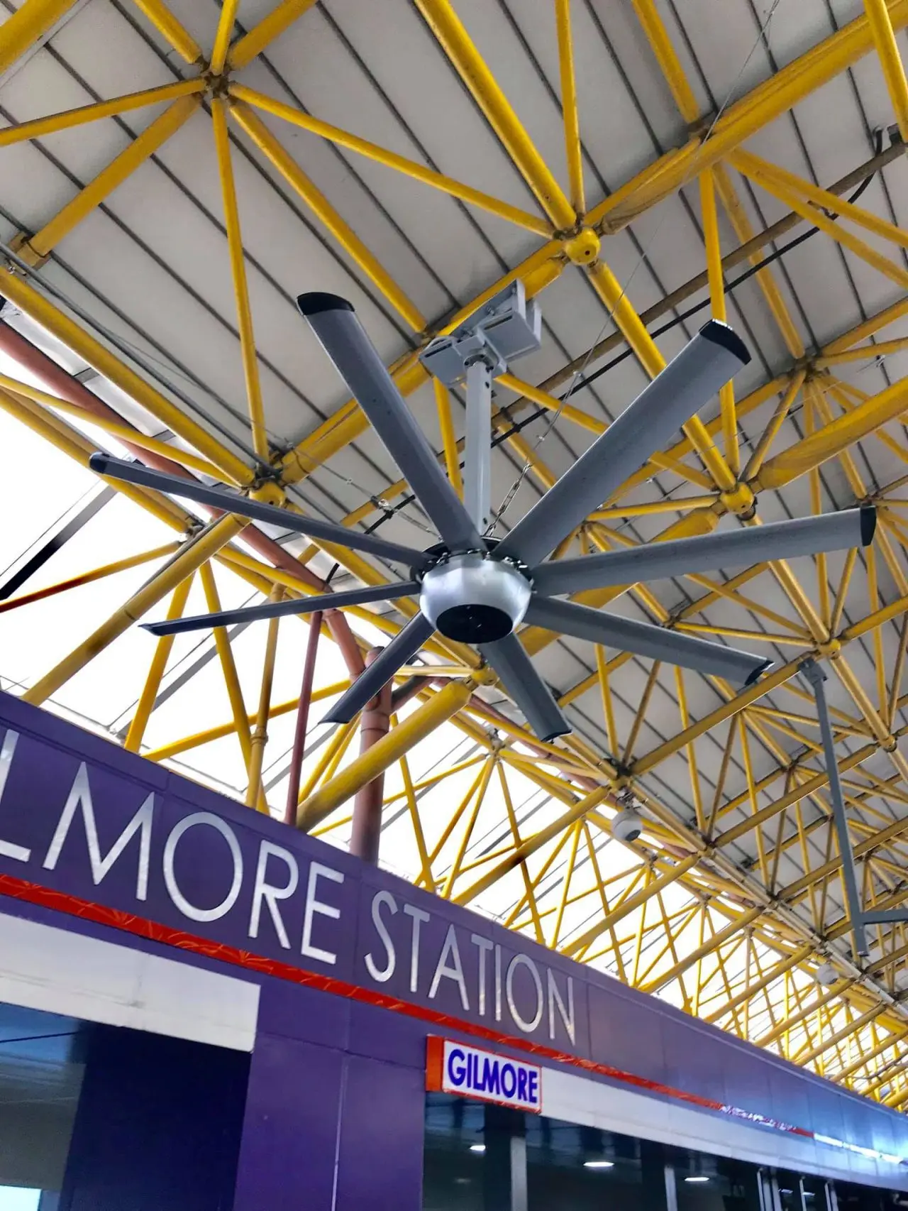 Kale Diamond Series 400w Low Noise Ceiling Fan 8 Aluminum Blades Hvls Fan for Commercial