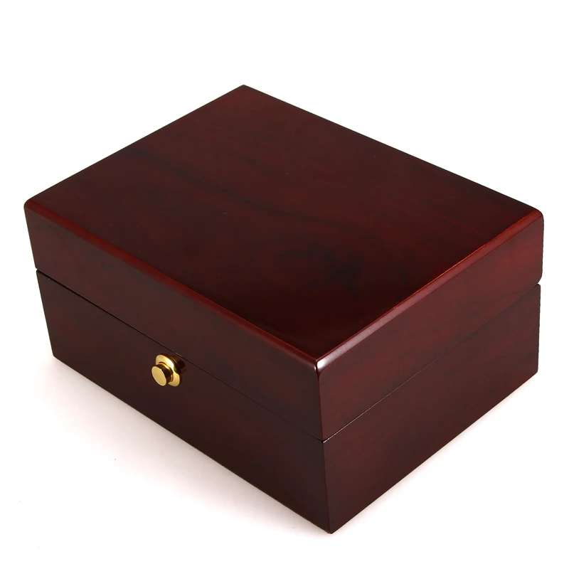 Custom Sale Most Popular Products Luxury Wooden Watch Case Single Slot Black Watch Box With Round Lock