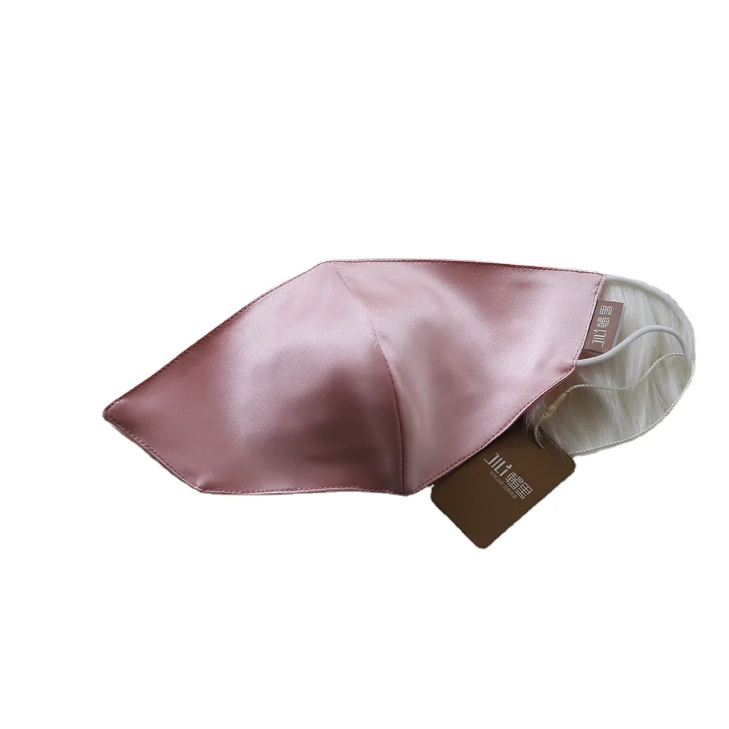 19mm jili 3 layer fancy breathable pure mulberry silk face mask with gift box and filter