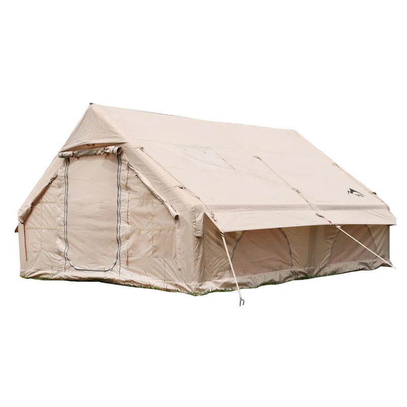 Inflatable Camping Tent with Canopy, Cabin Tent, 4-6 Person Glamping Tents Sun Shelter Easy Setup Waterproof Outdoor Oxford Tent