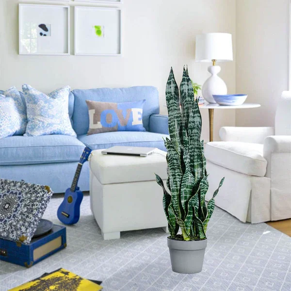 Высококачественное искусственное зеленое декоративное пластиковое растение Hourpark, 80 см, 2 шт., Agave, искусственное растение с кастрюлей с защитой от УФ-лучей