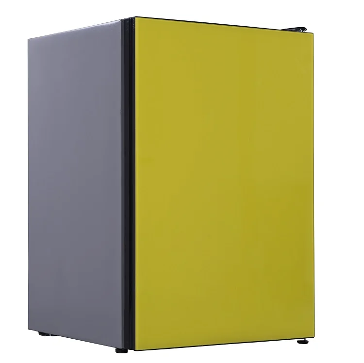Most popular single door fridge125 Liter colorful glass door fridge larder refrigerator handle BC-125K for home and hotel