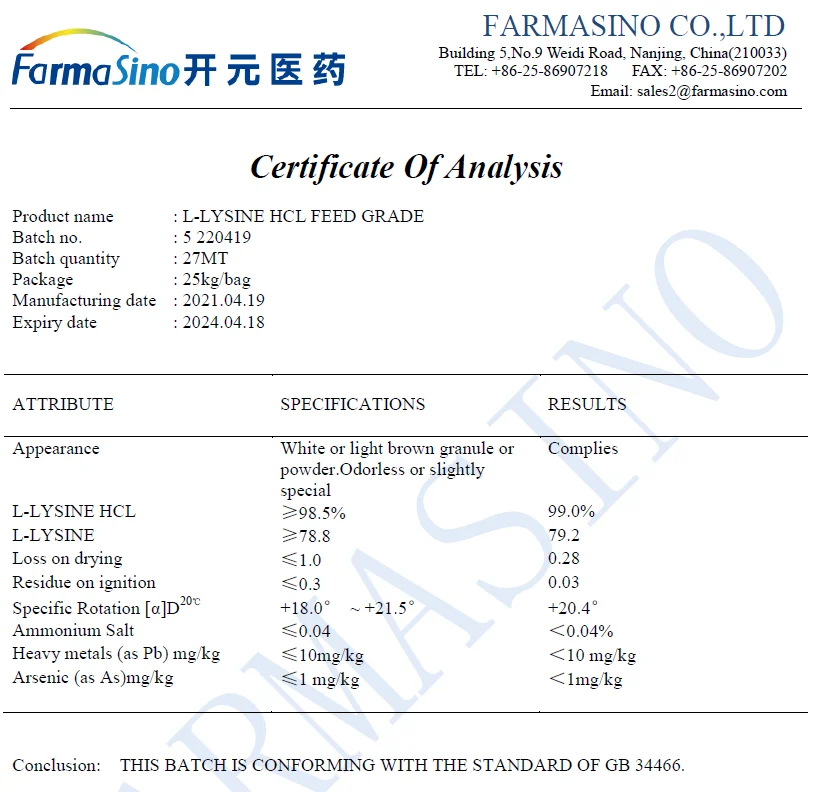 l lysine animal feed additive lysine hcl china best suppliers