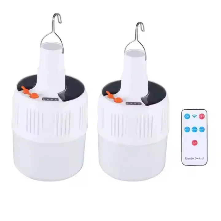 Drop Shipping Portable Waterproof Dimming Camping Tent Rechargeable Emergency Lamp Remote Control Led Solar Emergency Light
