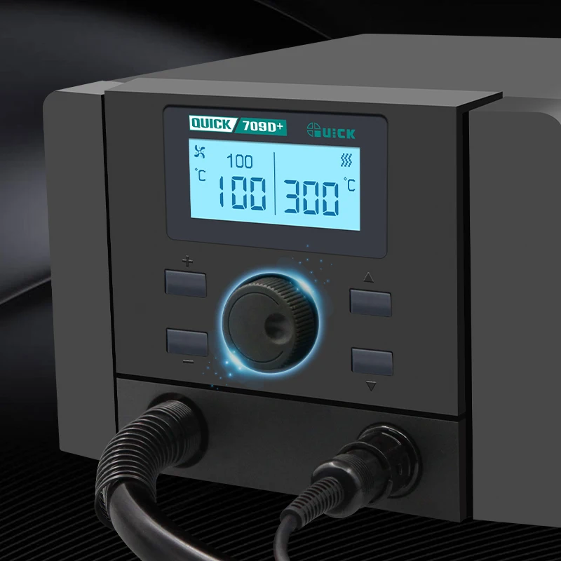 SMD Rework 2 in 1 Multi-functional Soldering iron desoldering station 1350W high power Quick 709D+