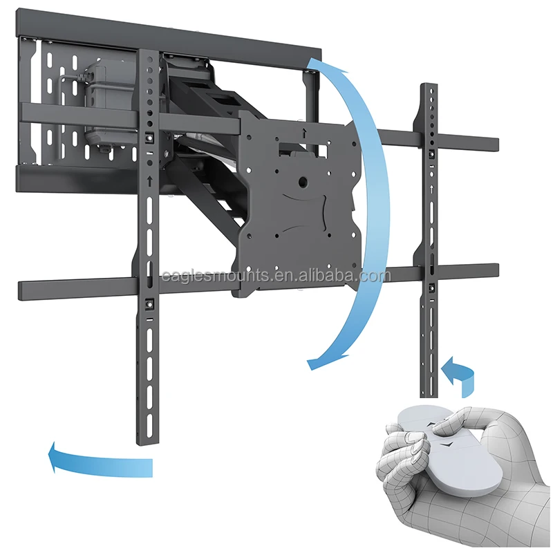 Electric motorized tv wall mount Remote control tv wall bracket VESA 800X500 MM tv mounts