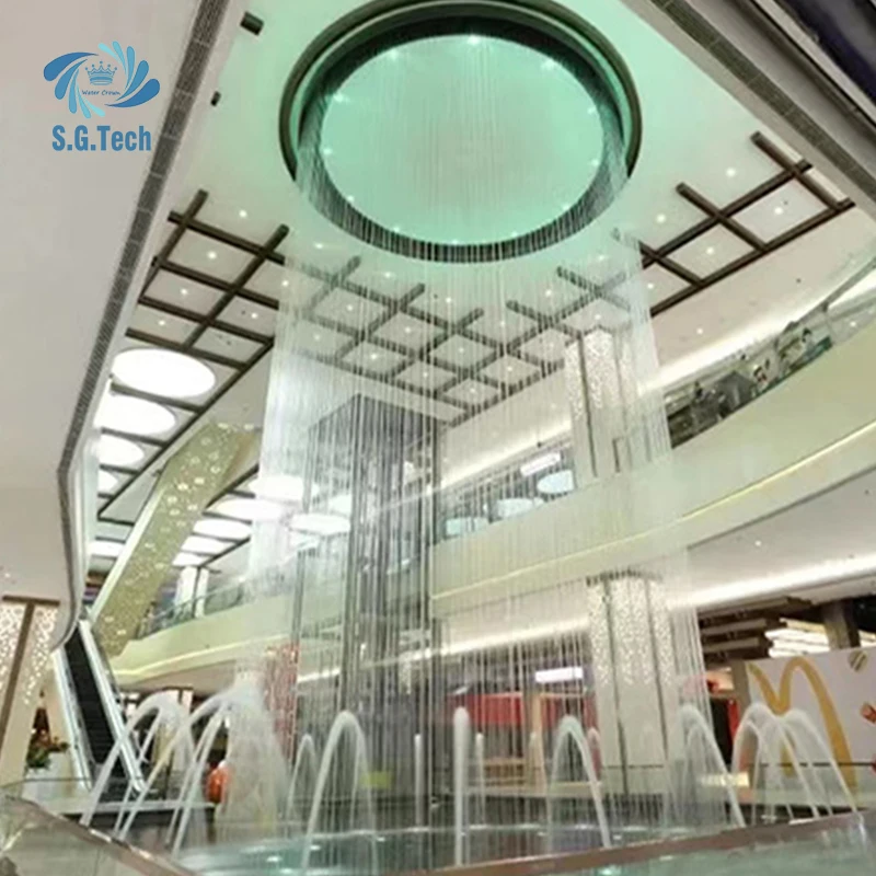 Customized 3D Water Curtain Waterfall Wall Indoor Outdoor Rain Fall Waterfall Stainless Steel Water Curtain