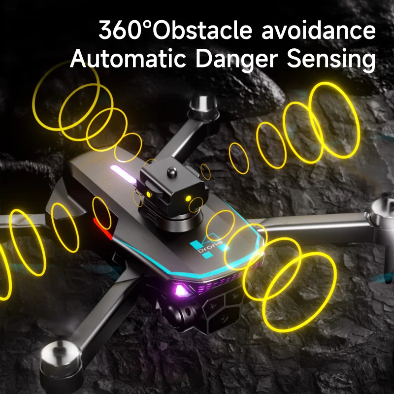 H18 brushless motor 4 sides obstacle avoidance 360 degree flip 50x zoom mv filter video drone dual camera 480p mini pocket drone