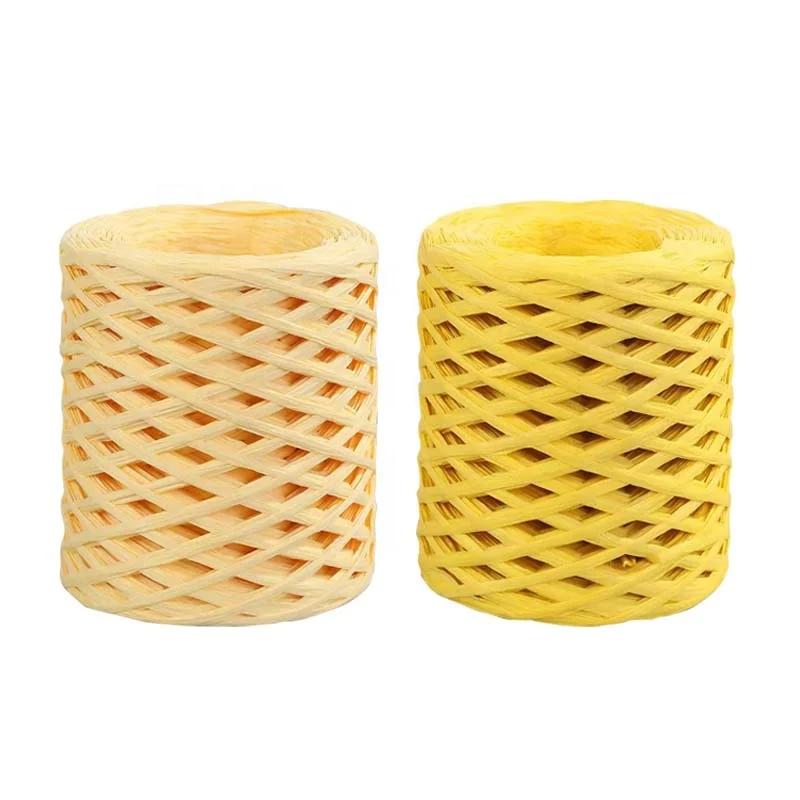 Wholesale 200M Colorful Package DIY Crafts Paper Raffia Ribbon For Gift Box Packing Party Decoration